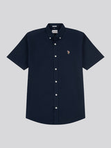 Mens  Short Sleeve Oxford Shirt Dark Sapphire Navy