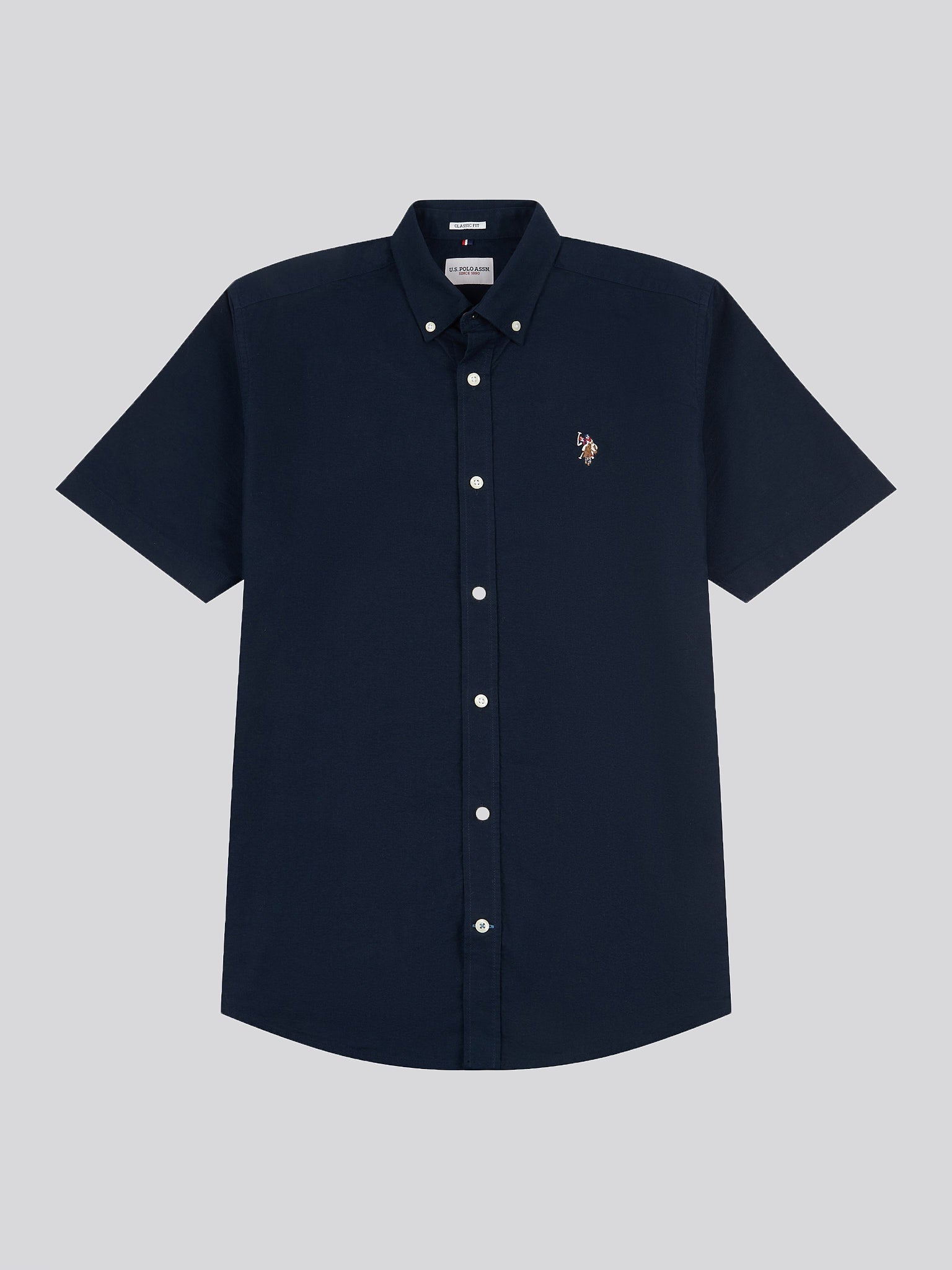 Mens  Short Sleeve Oxford Shirt Dark Sapphire Navy