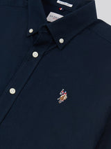 Mens  Short Sleeve Oxford Shirt Dark Sapphire Navy