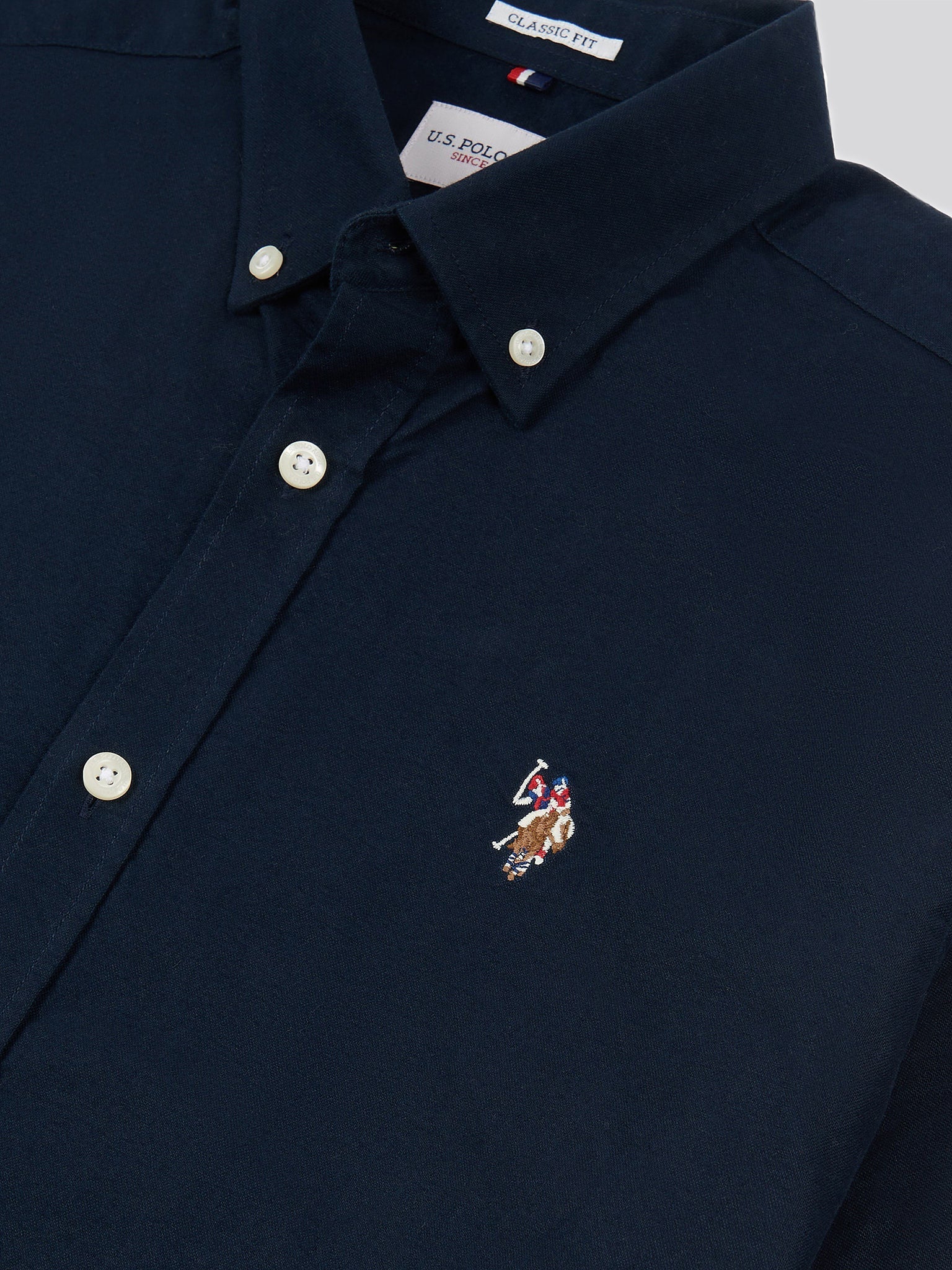 Mens  Short Sleeve Oxford Shirt Dark Sapphire Navy