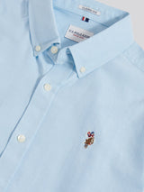 Mens  Short Sleeve Oxford Shirt Ice Blue