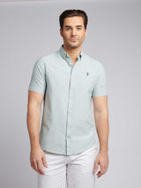 Mens  Short Sleeve Oxford Shirt Green Bay