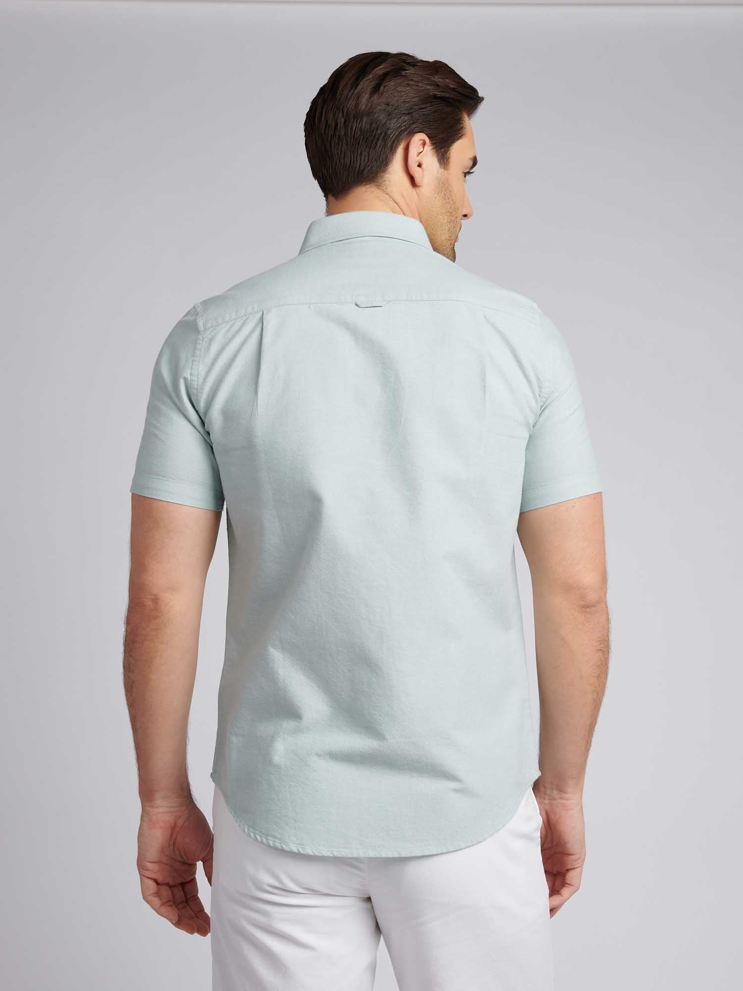 Mens  Short Sleeve Oxford Shirt Green Bay