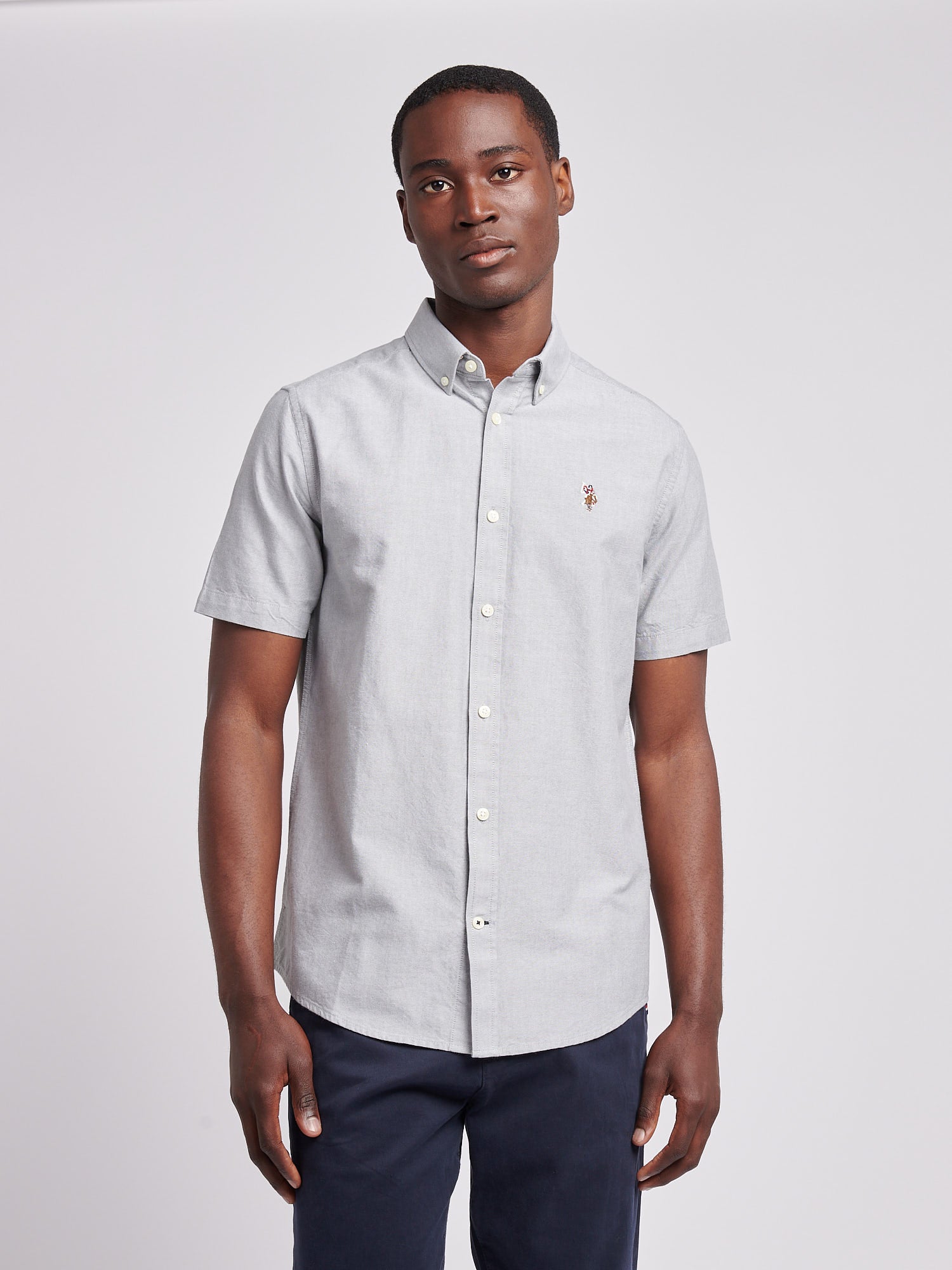 Mens  Short Sleeve Oxford Shirt Mulled Basil