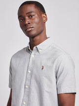 Mens  Short Sleeve Oxford Shirt Mulled Basil