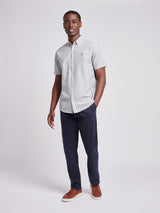 Mens  Short Sleeve Oxford Shirt Mulled Basil