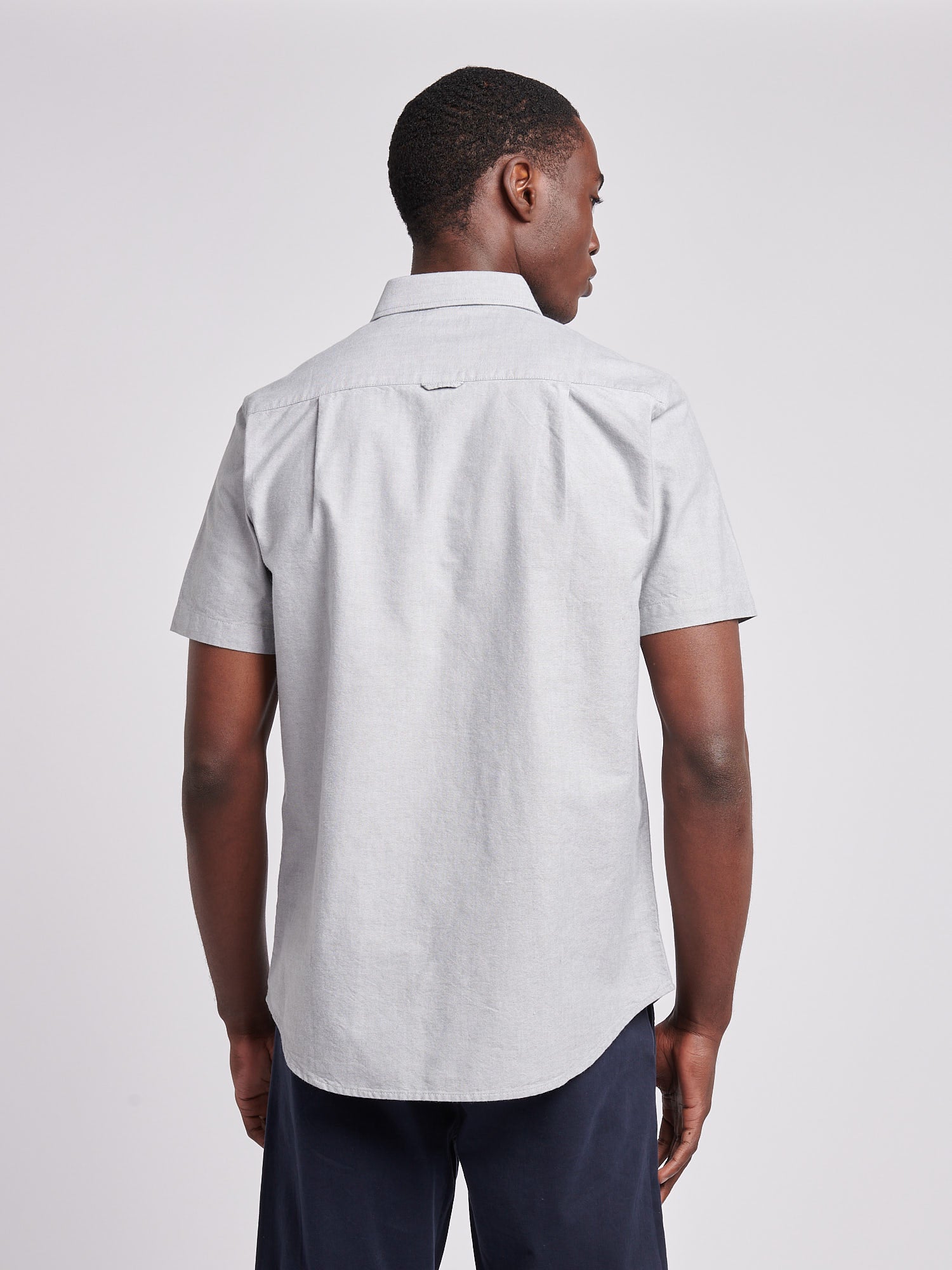 Mens  Short Sleeve Oxford Shirt Mulled Basil