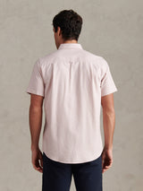Mens  Short Sleeve Oxford Shirt Sepia Rose