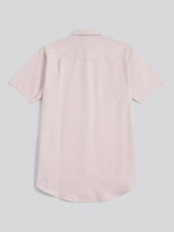 Mens  Short Sleeve Oxford Shirt Sepia Rose