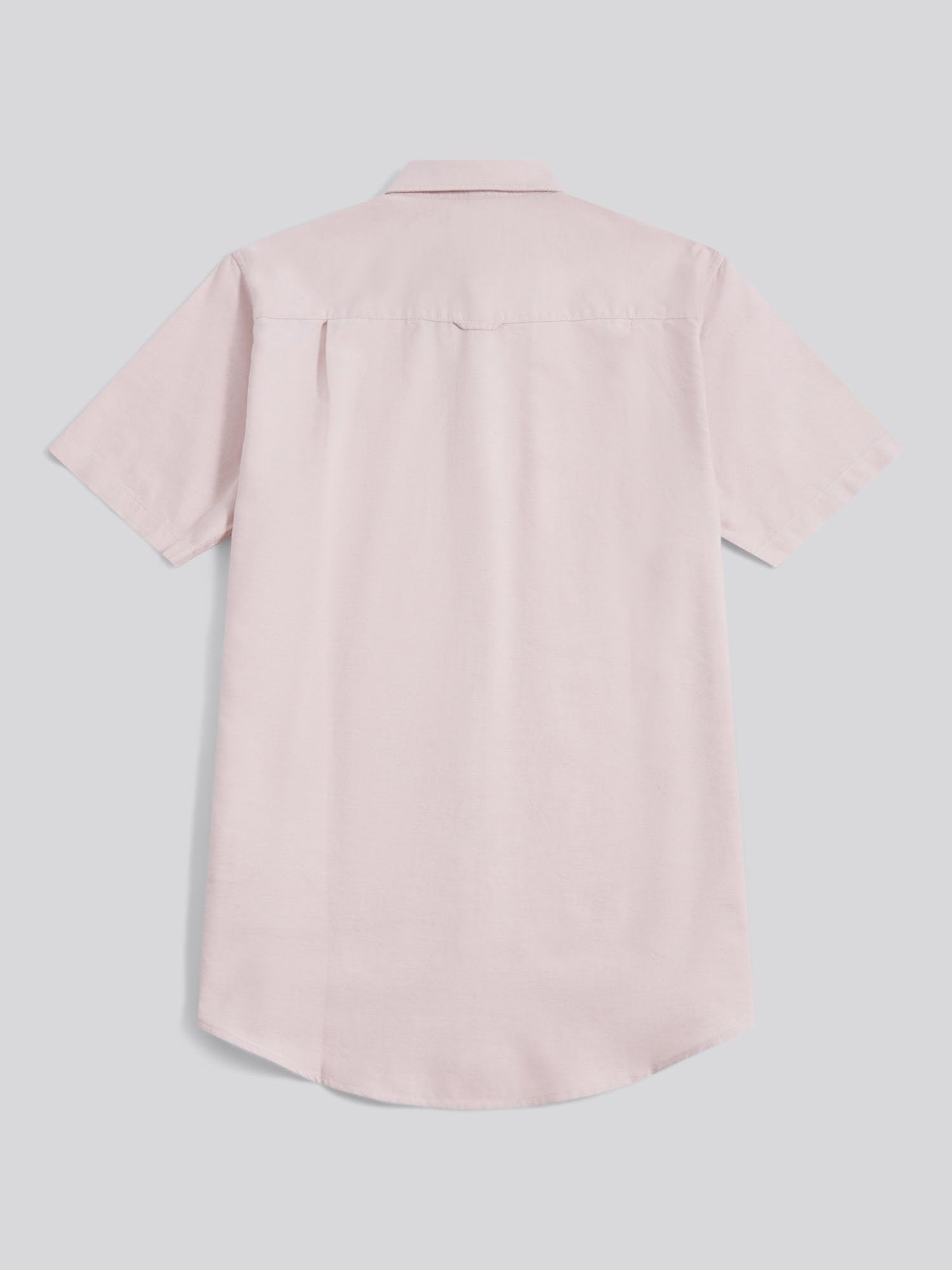 Mens  Short Sleeve Oxford Shirt Sepia Rose