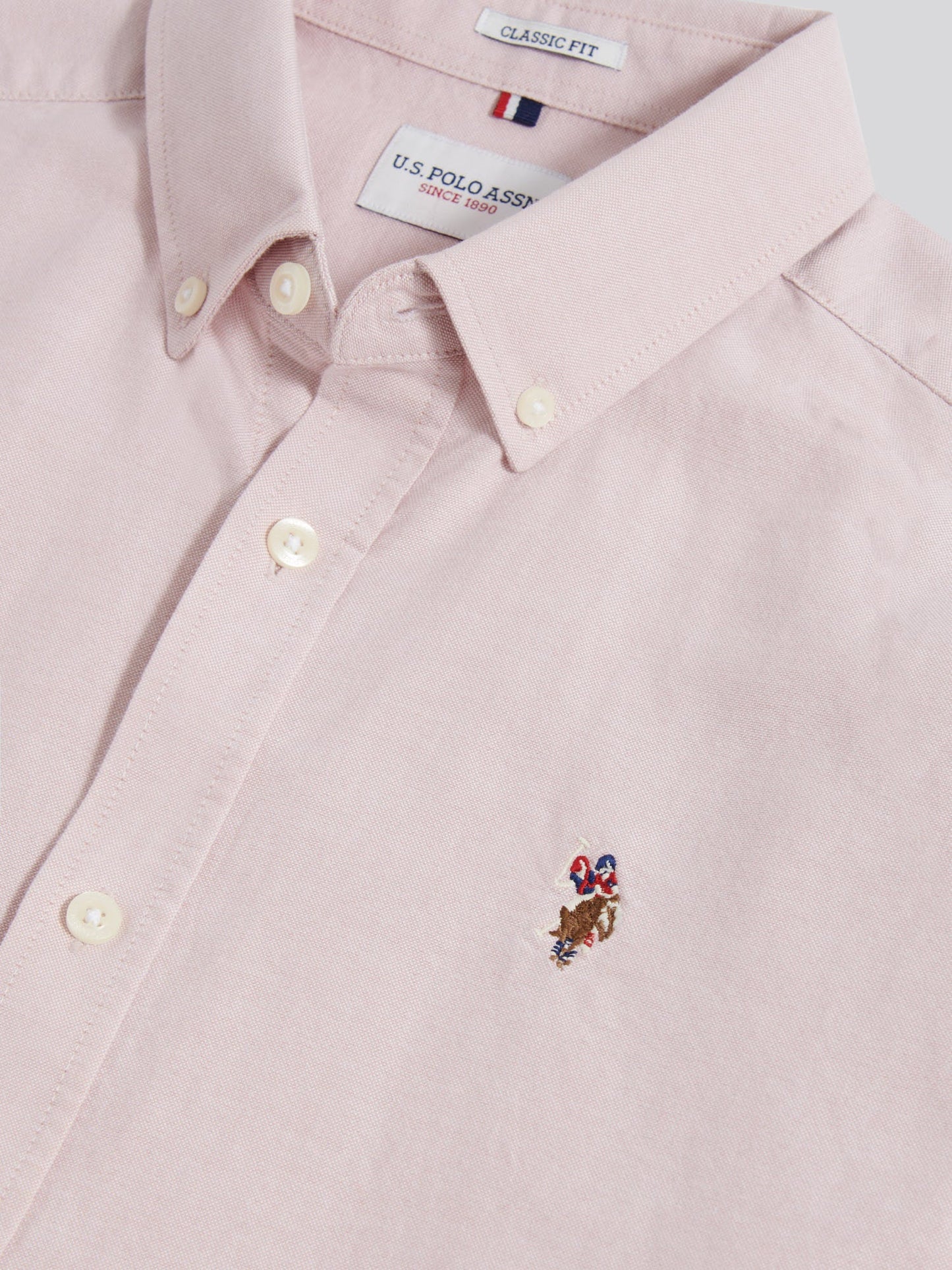 Mens  Short Sleeve Oxford Shirt Sepia Rose