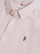 Mens  Short Sleeve Oxford Shirt Sepia Rose
