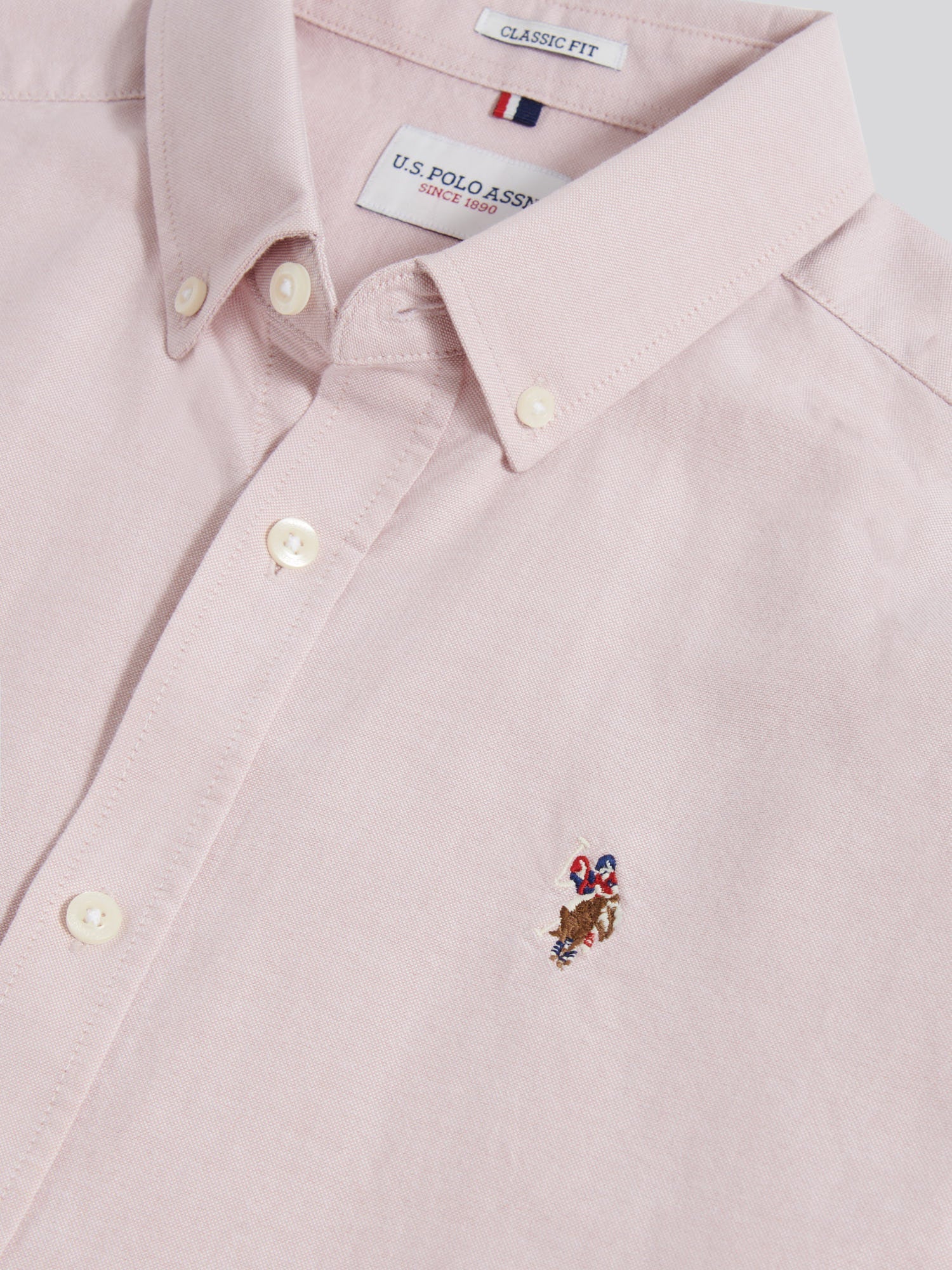 Mens  Short Sleeve Oxford Shirt Sepia Rose