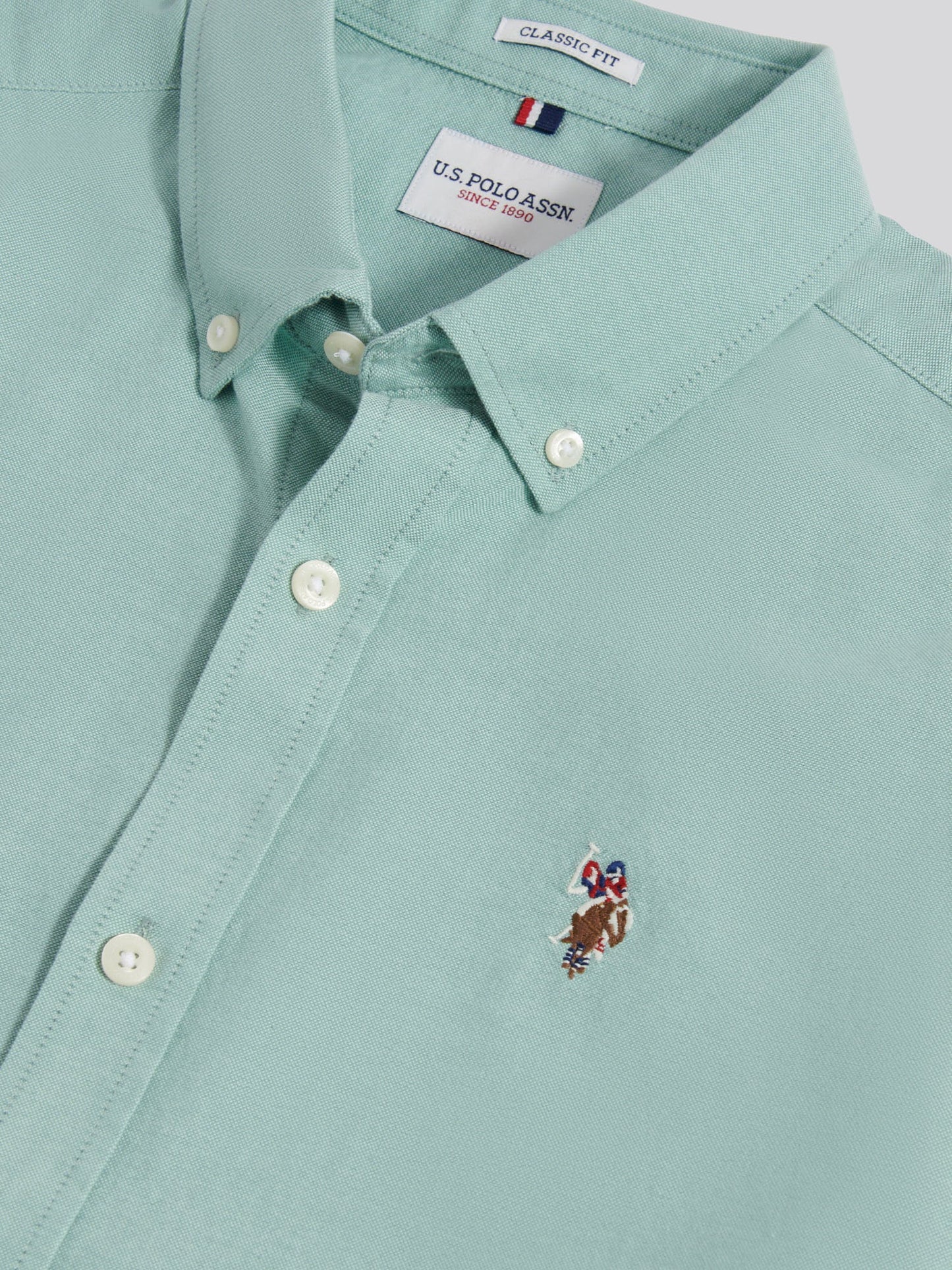 Mens  Short Sleeve Oxford Shirt Aquifer