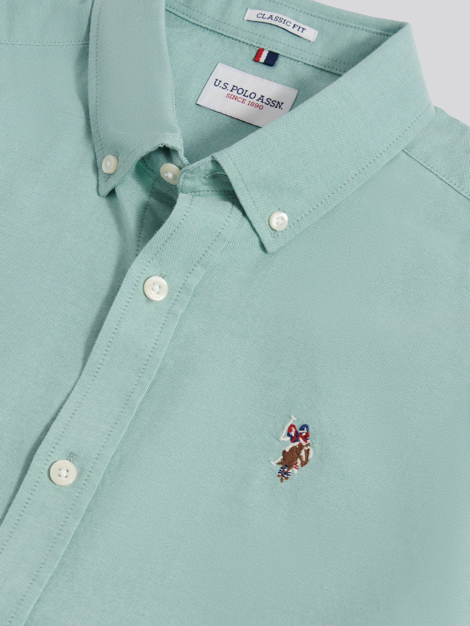 Mens  Short Sleeve Oxford Shirt Aquifer