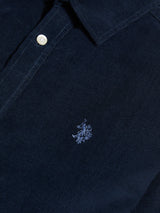 Mens Cord Shirt in Dark Sapphire Navy