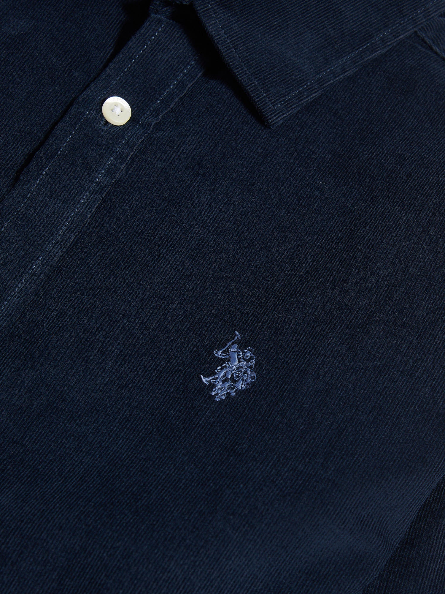 Mens Cord Shirt in Dark Sapphire Navy