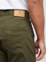 Mens Bedford Cord 5 Pocket Trouser in Forest Night