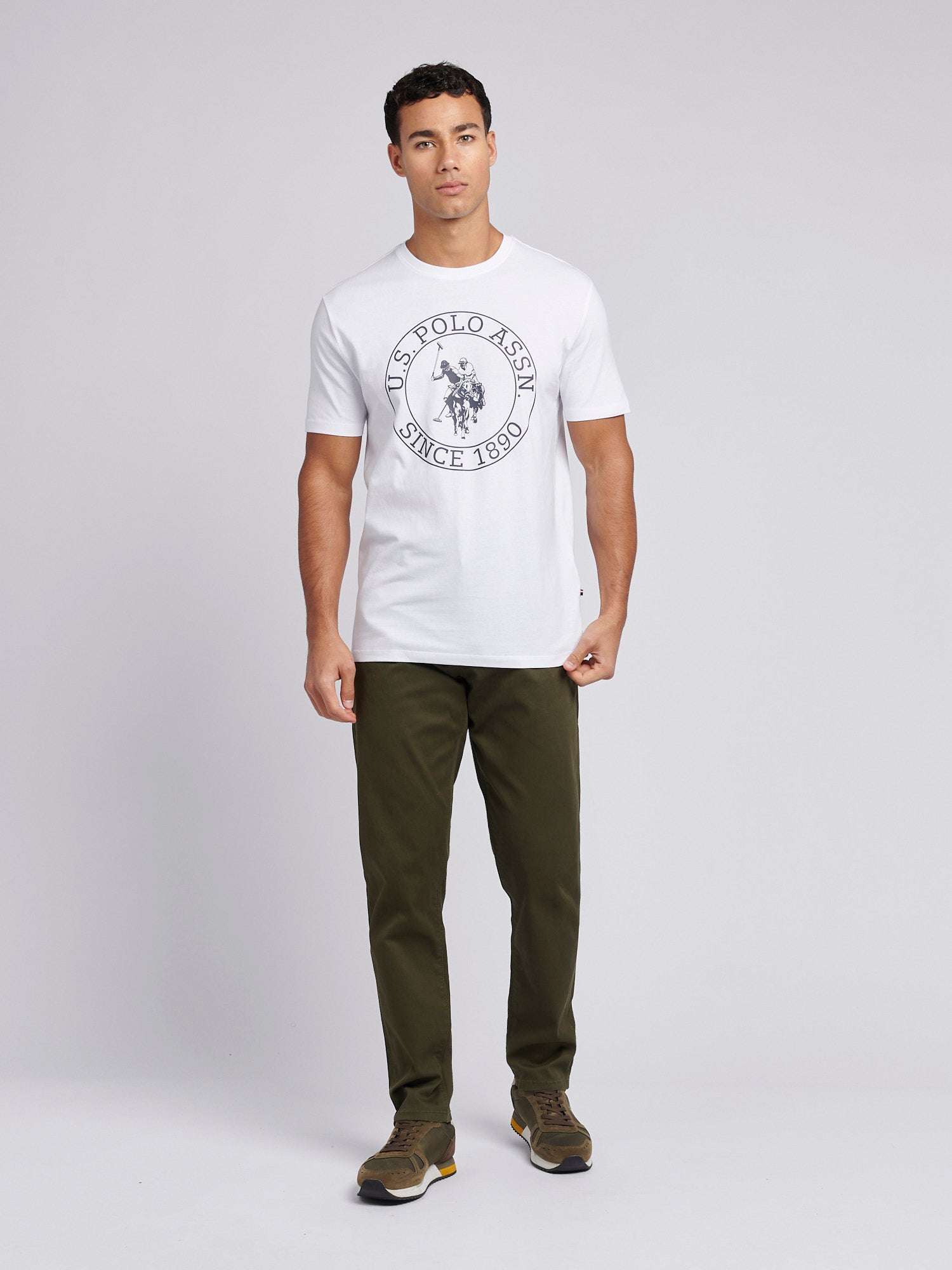 Mens Bedford Cord 5 Pocket Trouser in Forest Night