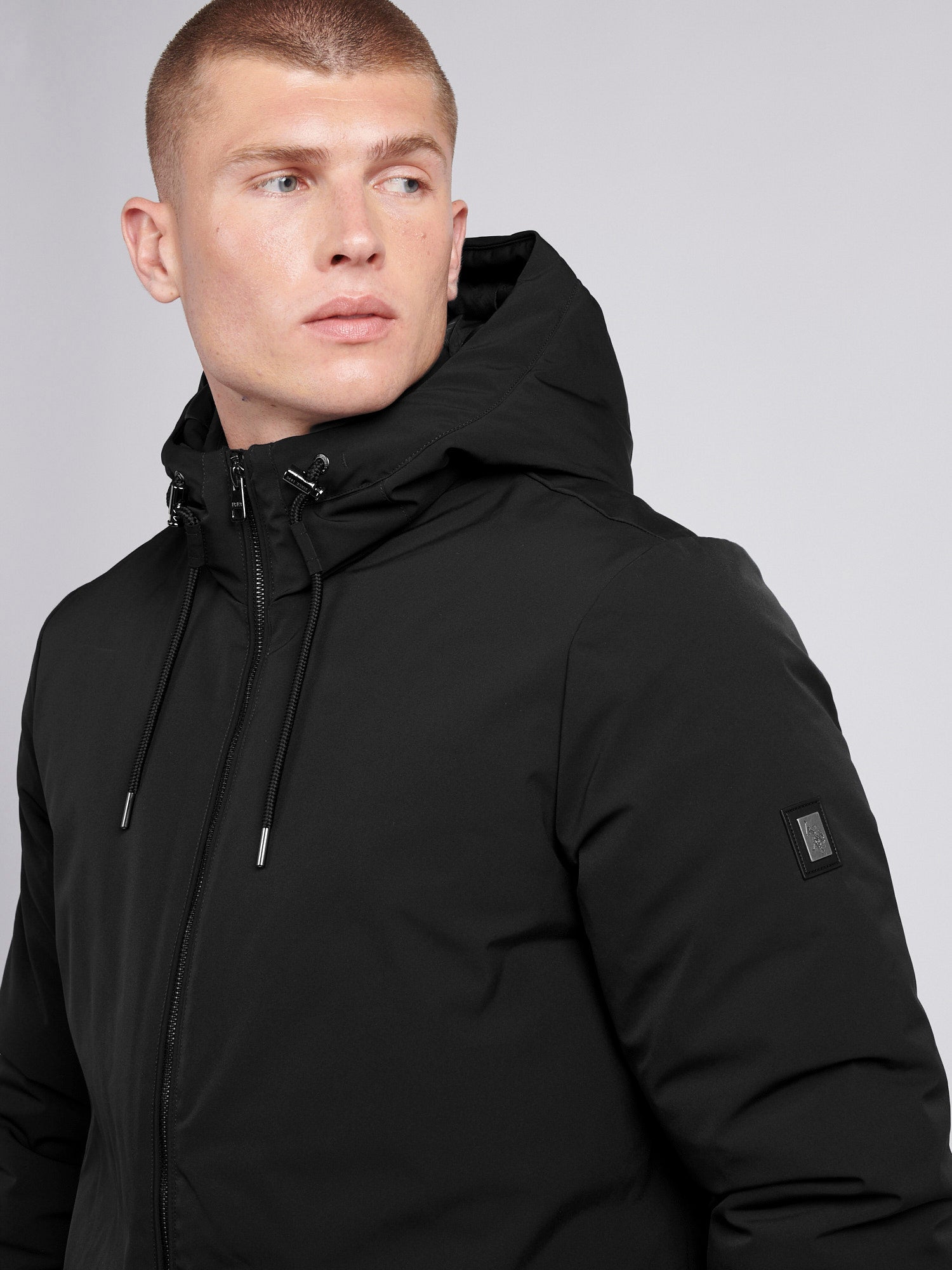 Mens Smart Parka in Black