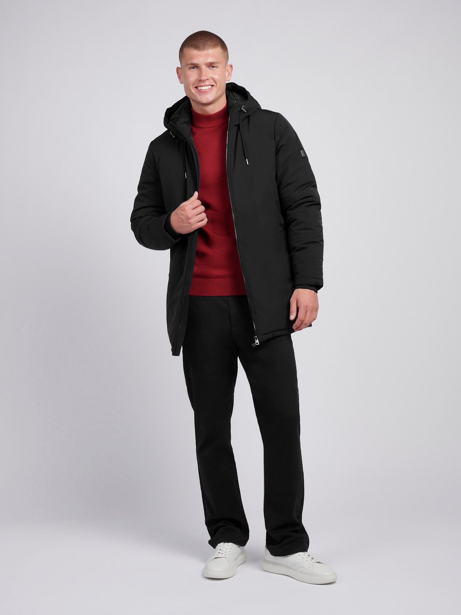 Mens Smart Parka in Black