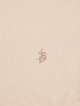 Mens Check Texture T-Shirt in Doeskin