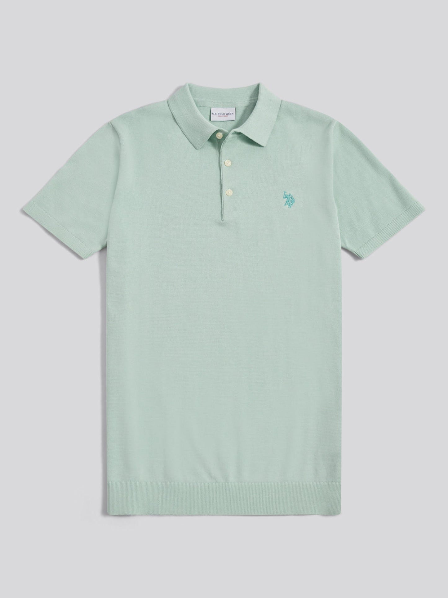Mens Combed Cotton Polo Shirt Aqua Foam