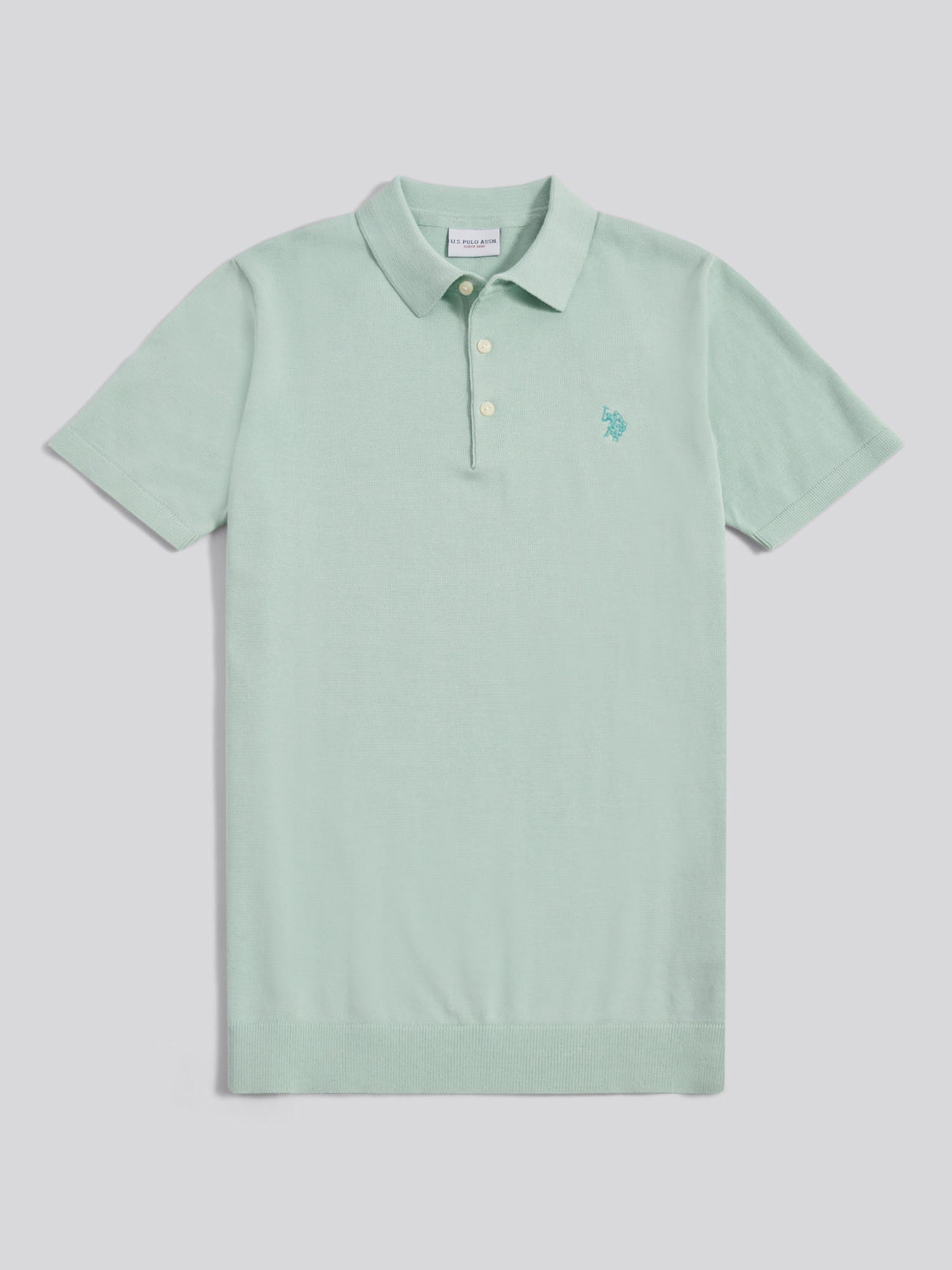 Mens Combed Cotton Polo Shirt Aqua Foam