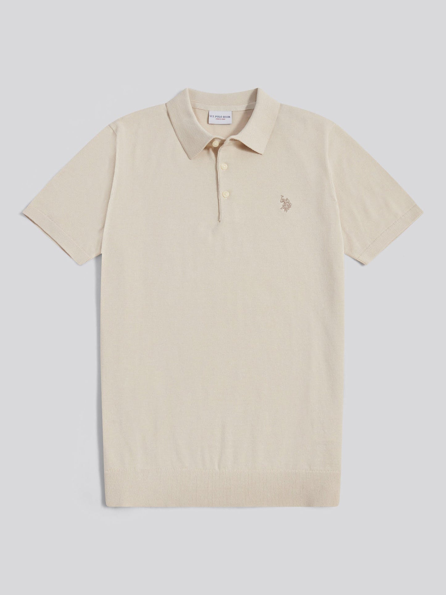 Mens Combed Cotton Polo Shirt Beige