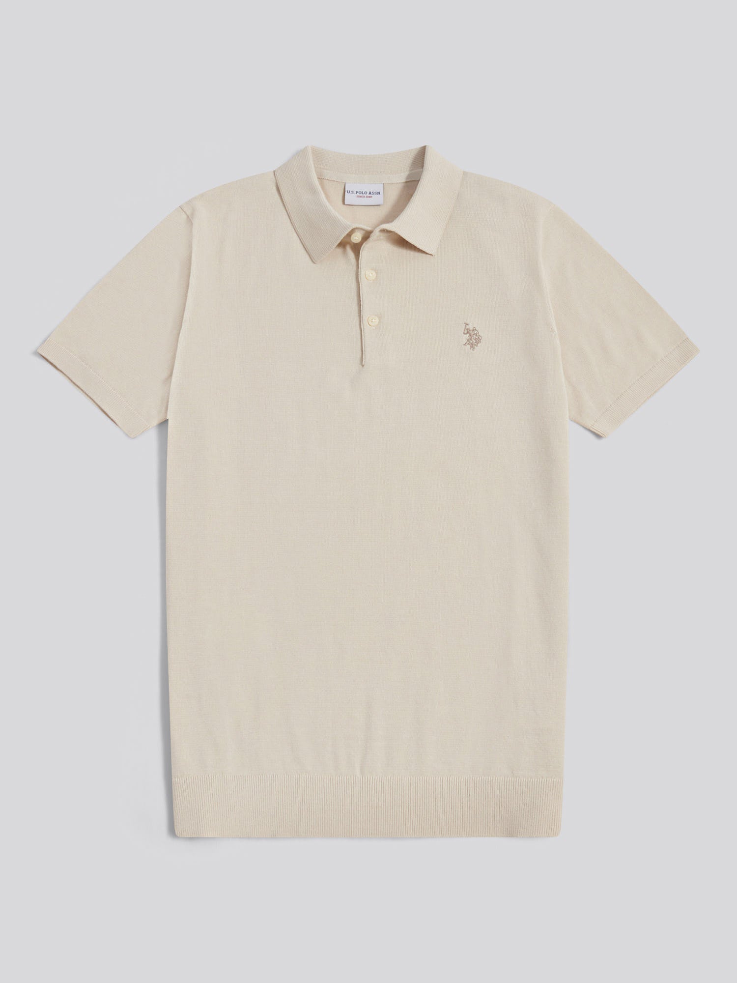 Mens Combed Cotton Polo Shirt Beige
