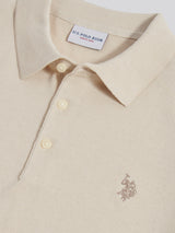 Mens Combed Cotton Polo Shirt Beige
