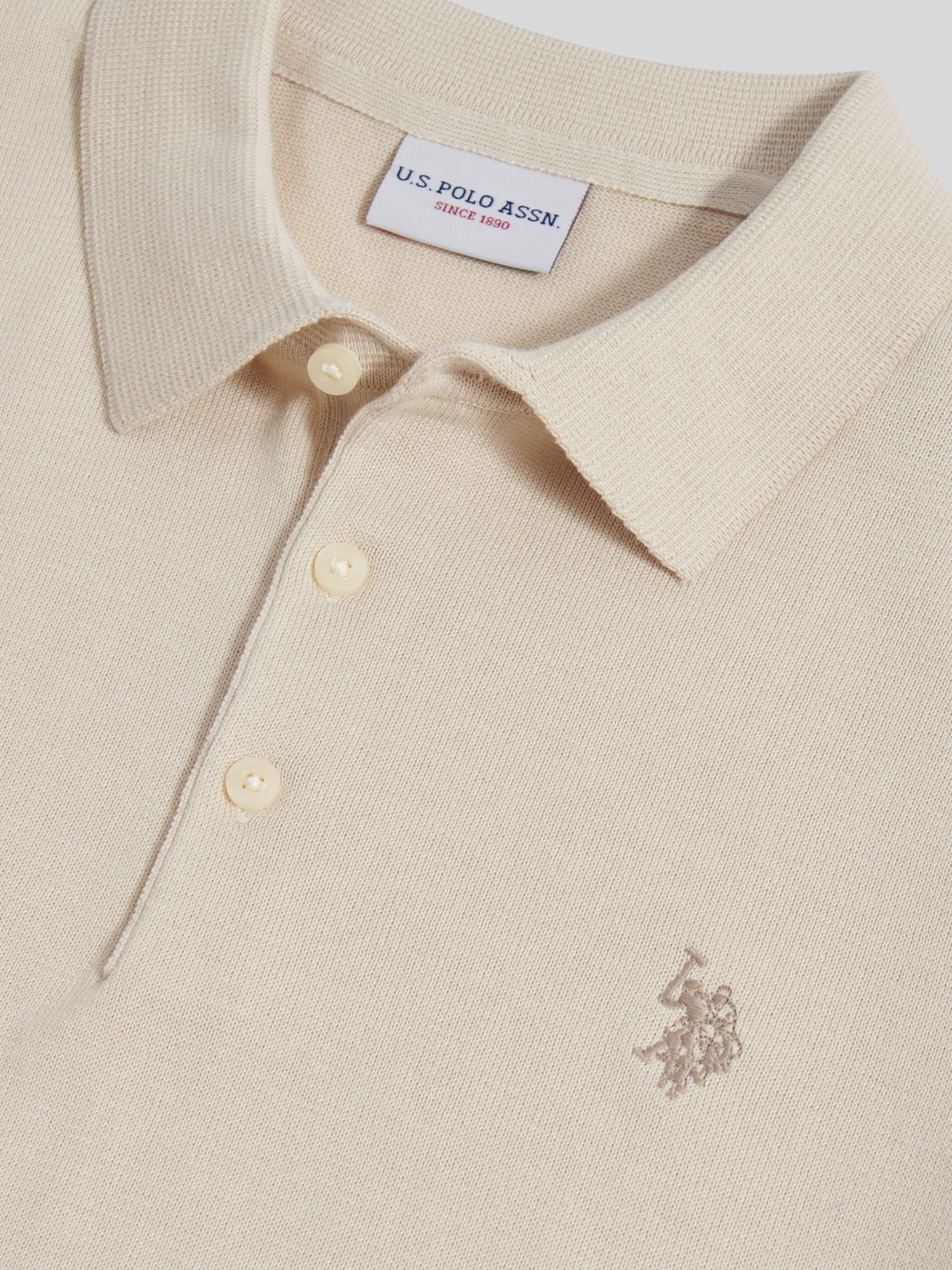 Mens Combed Cotton Polo Shirt Beige