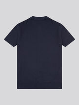 Mens Combed Cotton Polo Shirt Dark Sapphire Navy / Haute Red DHM