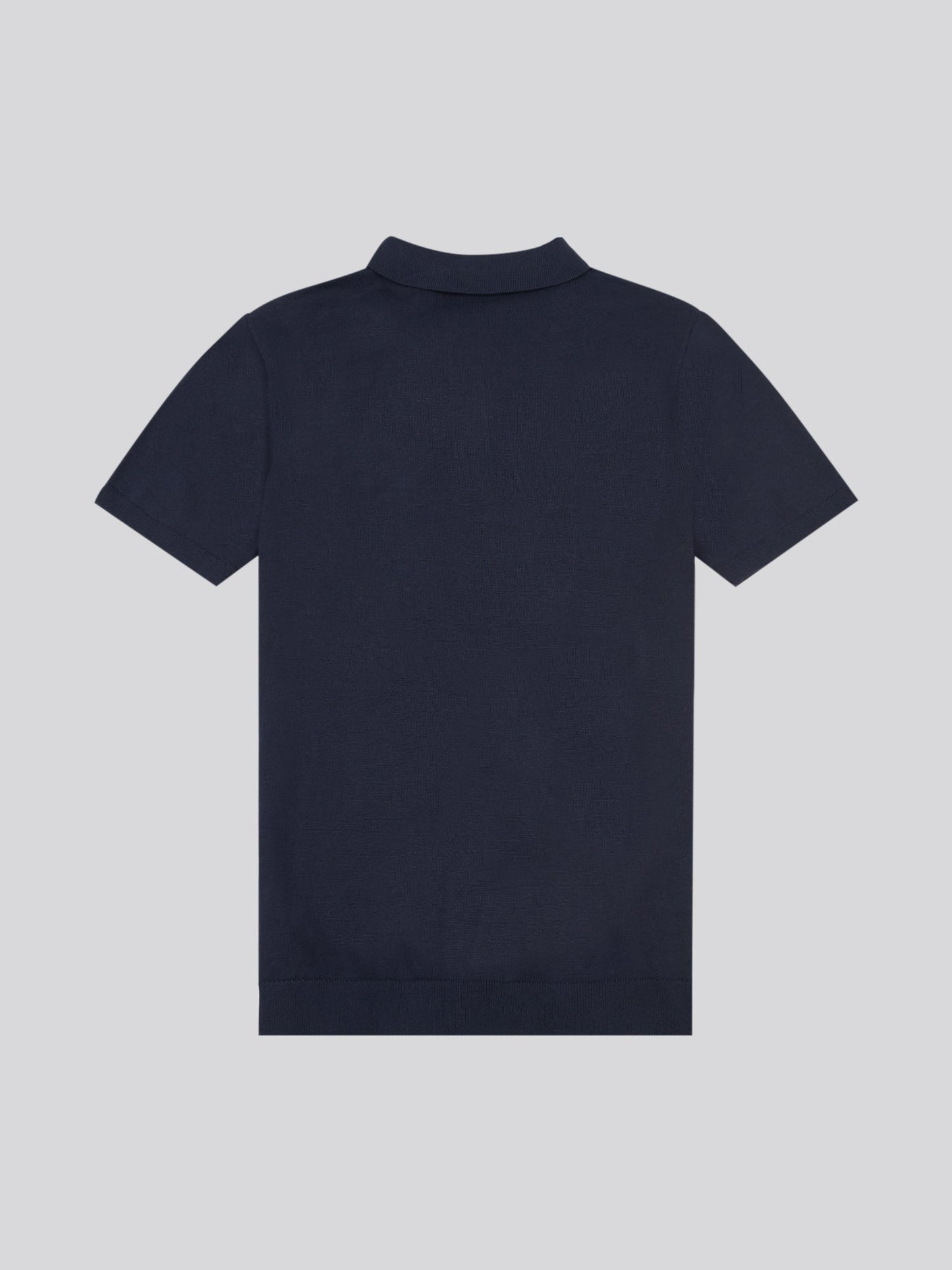 Mens Combed Cotton Polo Shirt Dark Sapphire Navy / Multi Coloured DHM