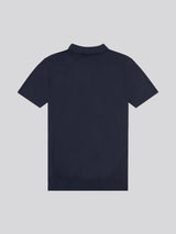 Mens Combed Cotton Polo Shirt Dark Sapphire Navy / Multi Coloured DHM