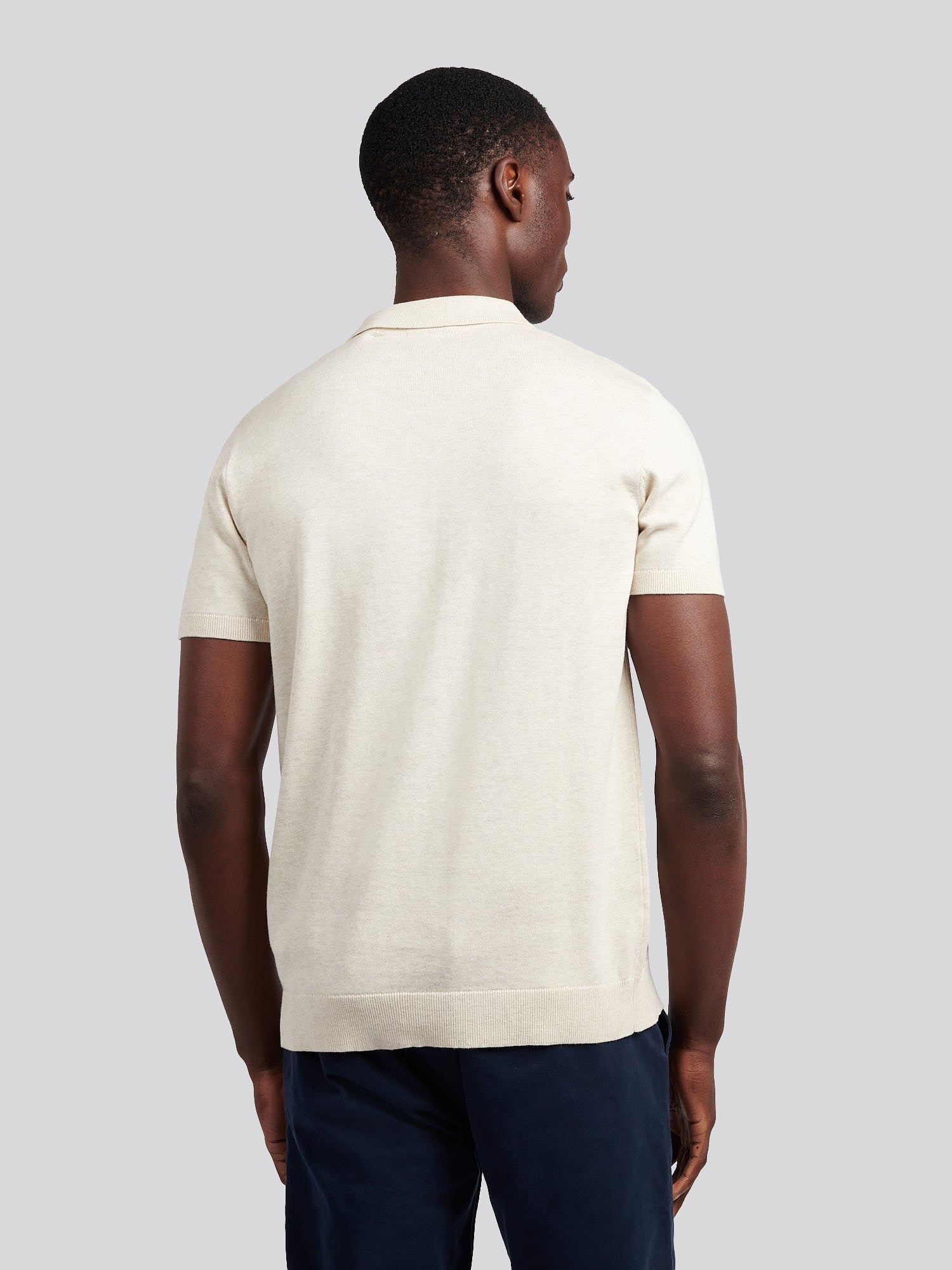 Mens Combed Cotton Polo Shirt Birch Marl / Multi Coloured DHM