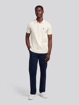 Mens Combed Cotton Polo Shirt Birch Marl / Multi Coloured DHM