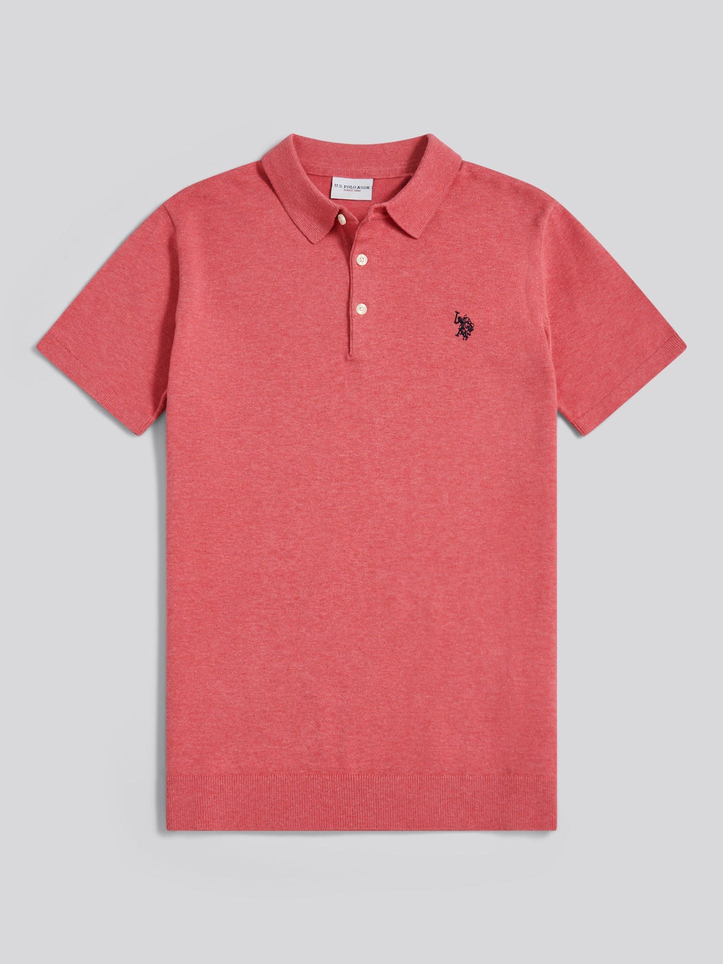 Mens Combed Cotton Polo Shirt Slate Rose Marl