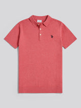 Mens Combed Cotton Polo Shirt Slate Rose Marl