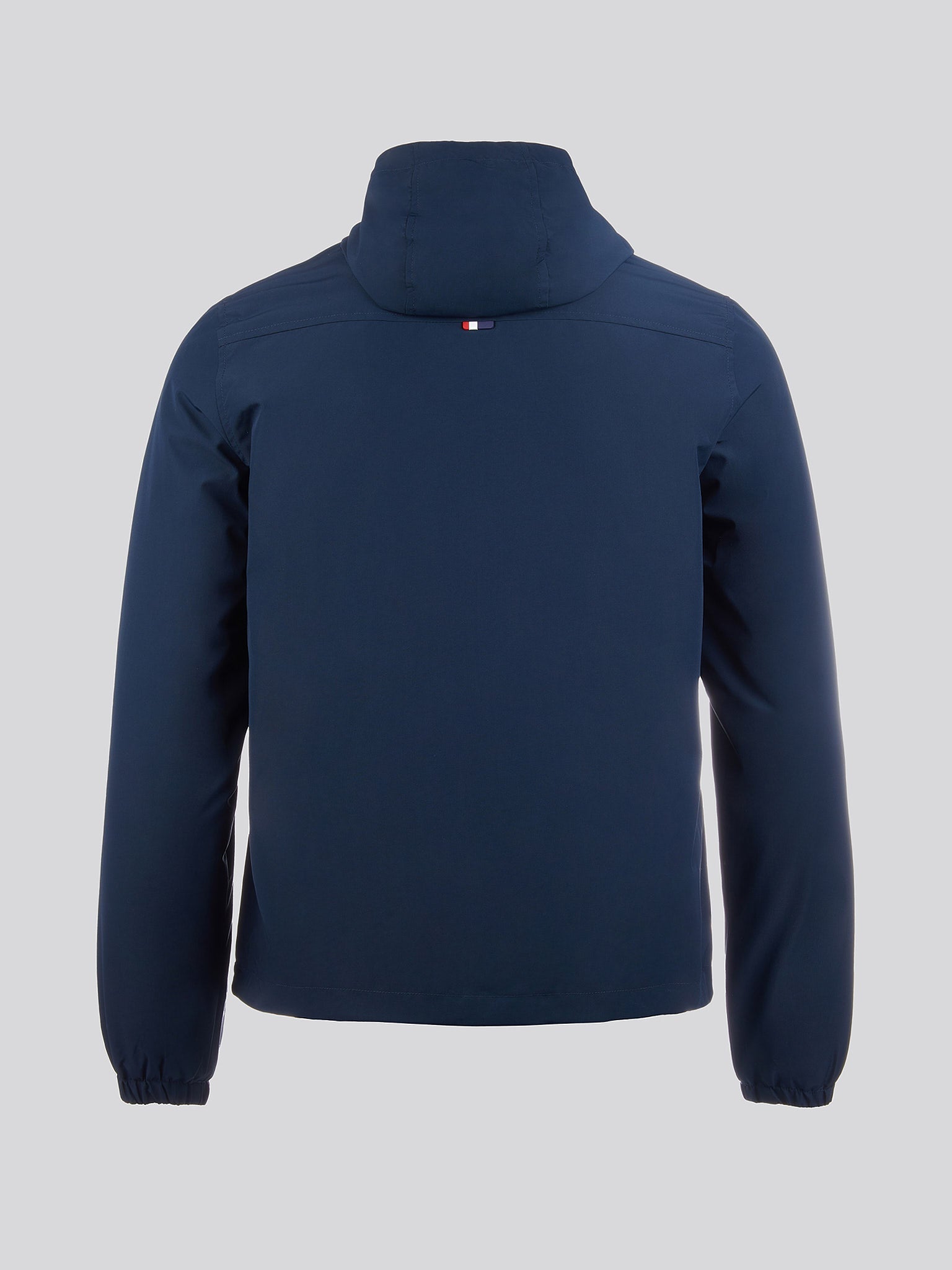 Mens Fleece Lined Windbreaker Jacket in Dark Sapphire Navy / Haute Red DHM