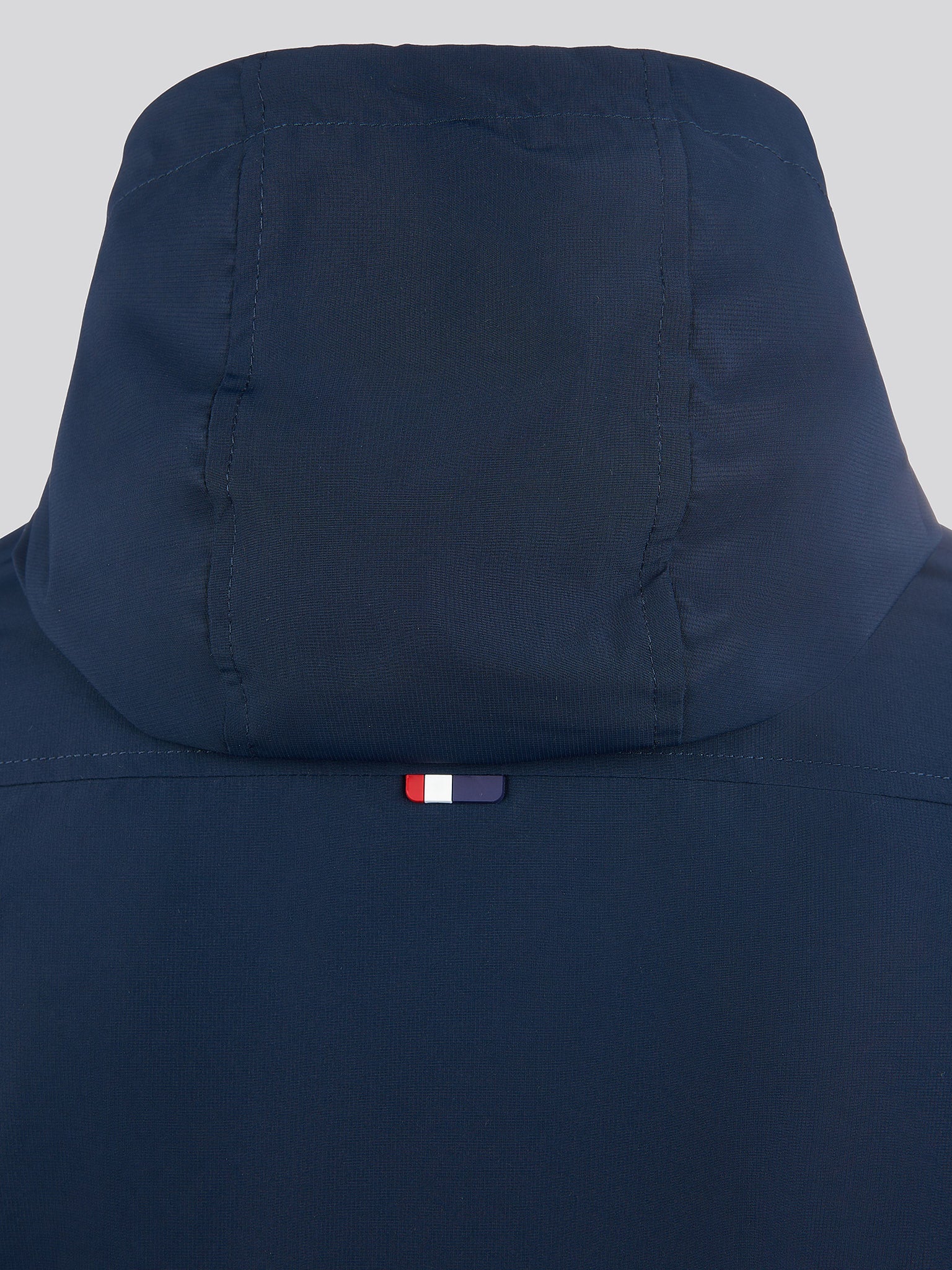 Mens Fleece Lined Windbreaker Jacket in Dark Sapphire Navy / Haute Red DHM