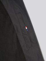 Mens Fleece Lined Windbreaker Jacket in Black Bright White DHM