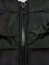 Mens Classic Longlined Puffer Jacket in Black