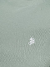 Mens Texture Crew Neck Sweatshirt in Chinois Green