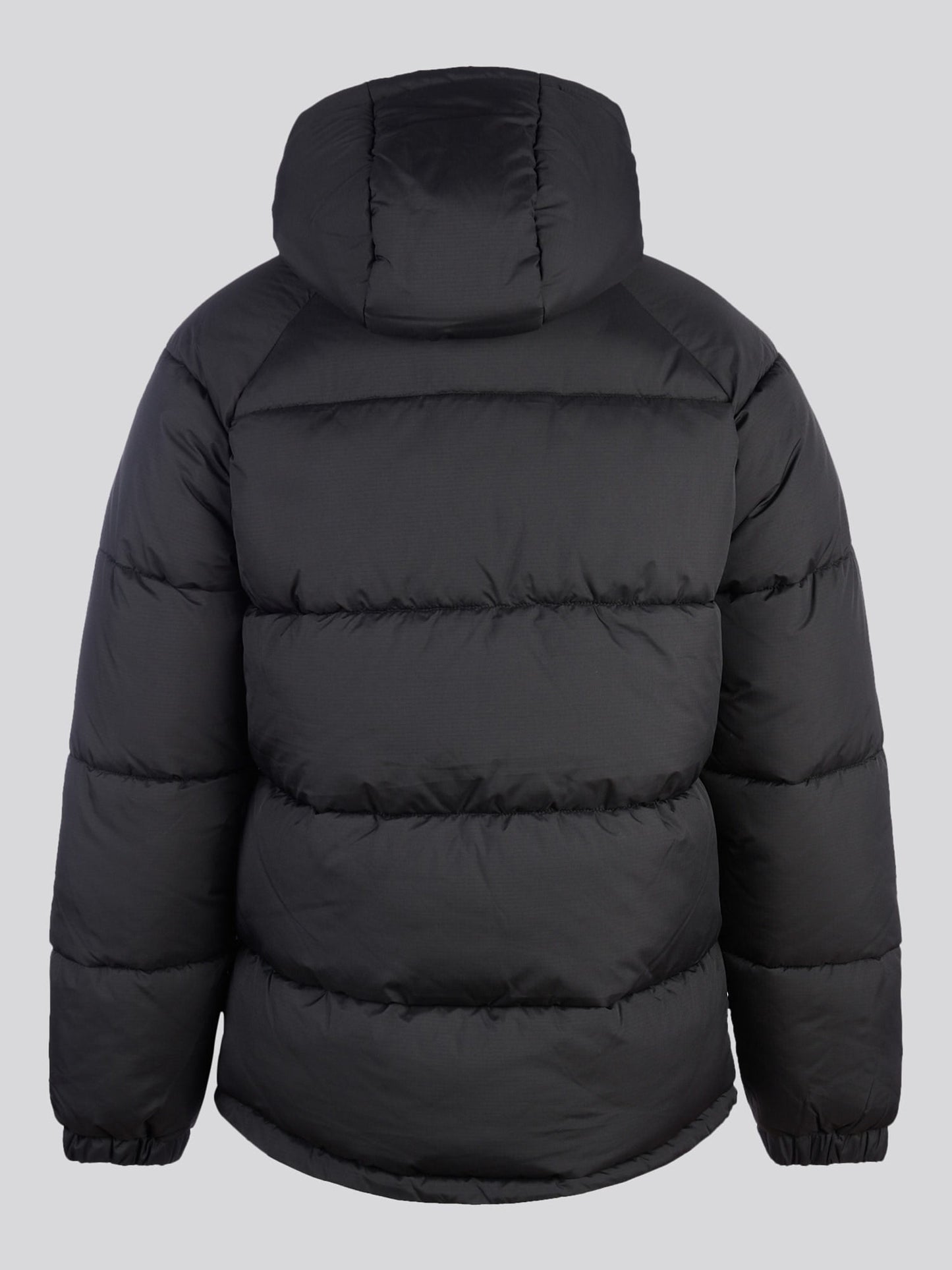 Mens Ripstop Hooded Puffer Jacket in Black