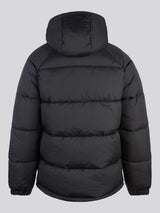Mens Ripstop Hooded Puffer Jacket in Black