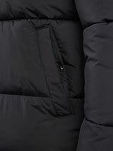 Mens Ripstop Hooded Puffer Jacket in Black