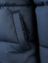 Mens Ripstop Hooded Puffer Jacket in Dark Sapphire Navy