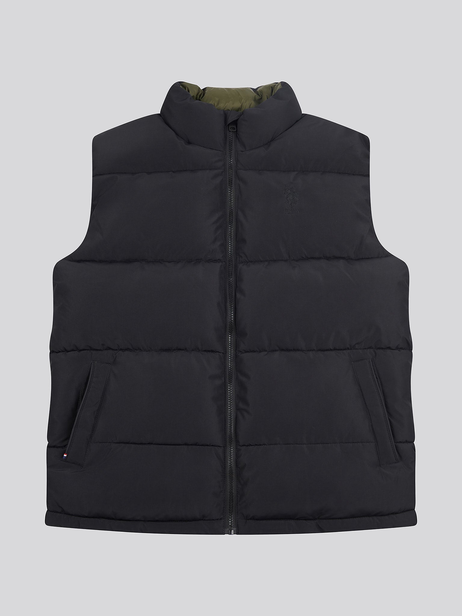 Mens Wide Baffle Gilet in Black
