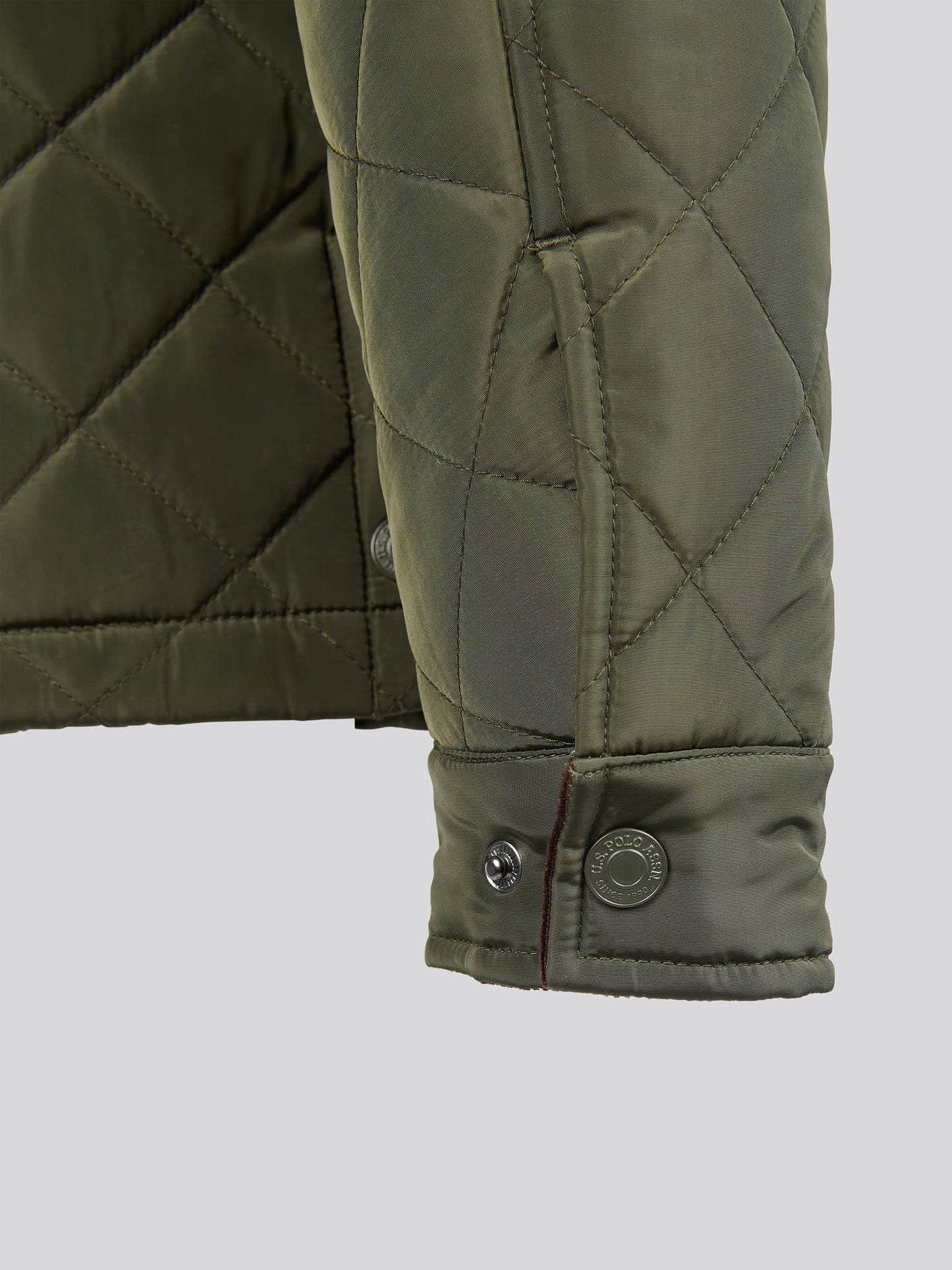 Mens Diamond Quilted Funnel Jacket in Forest Night